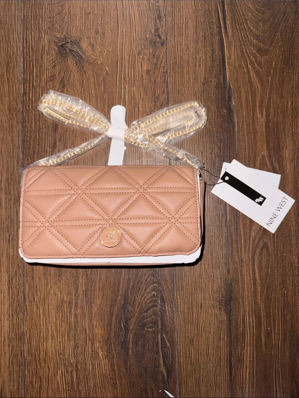 Nine West Quilted Nude Pink Crossbody Bag